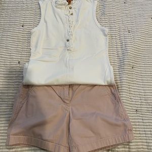 Set of Tory Burch sleeveless shirt & jcrew short
